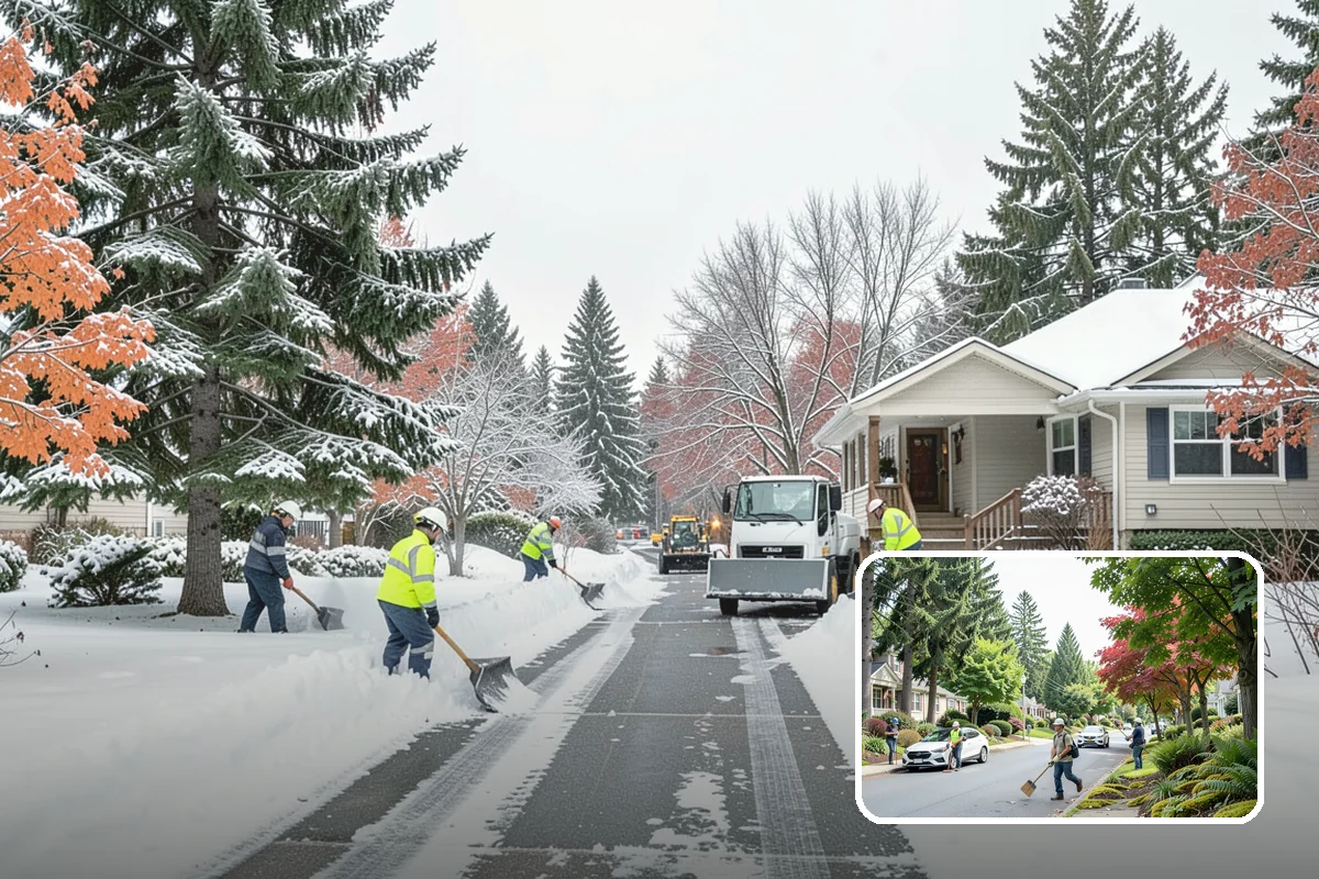 Wet Snow Removal in Beaux Arts Village, King County, WA - Equipment tuned for the dense, water-heavy snow our region actually gets