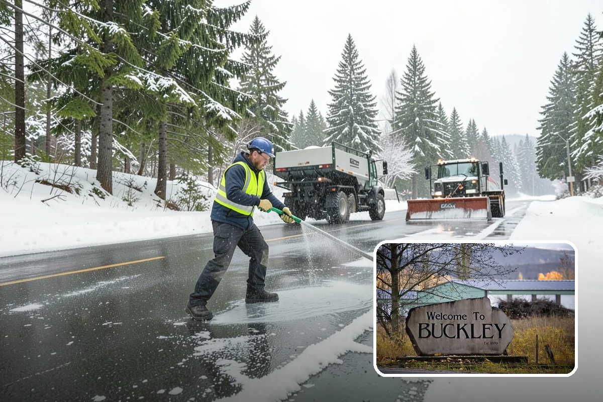 Wet Snow Removal in Buckley, Pierce County, WA - Equipment tuned for the dense, water-heavy snow our region actually gets