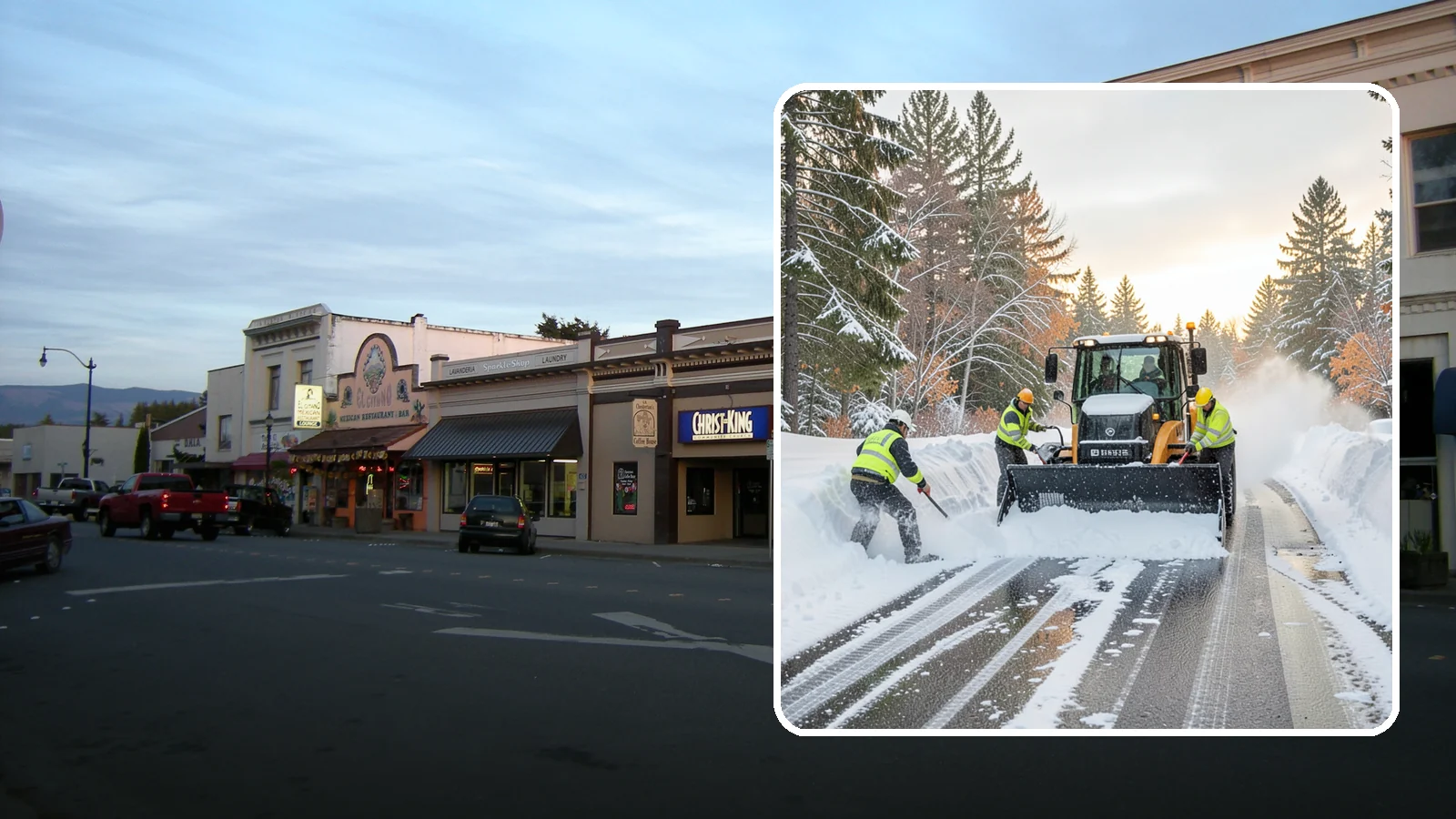 Wet Snow Removal in Burlington, Skagit County, WA - We clear the heavy, water-laden snow typical of Western Washington before it compacts into stubborn ice.