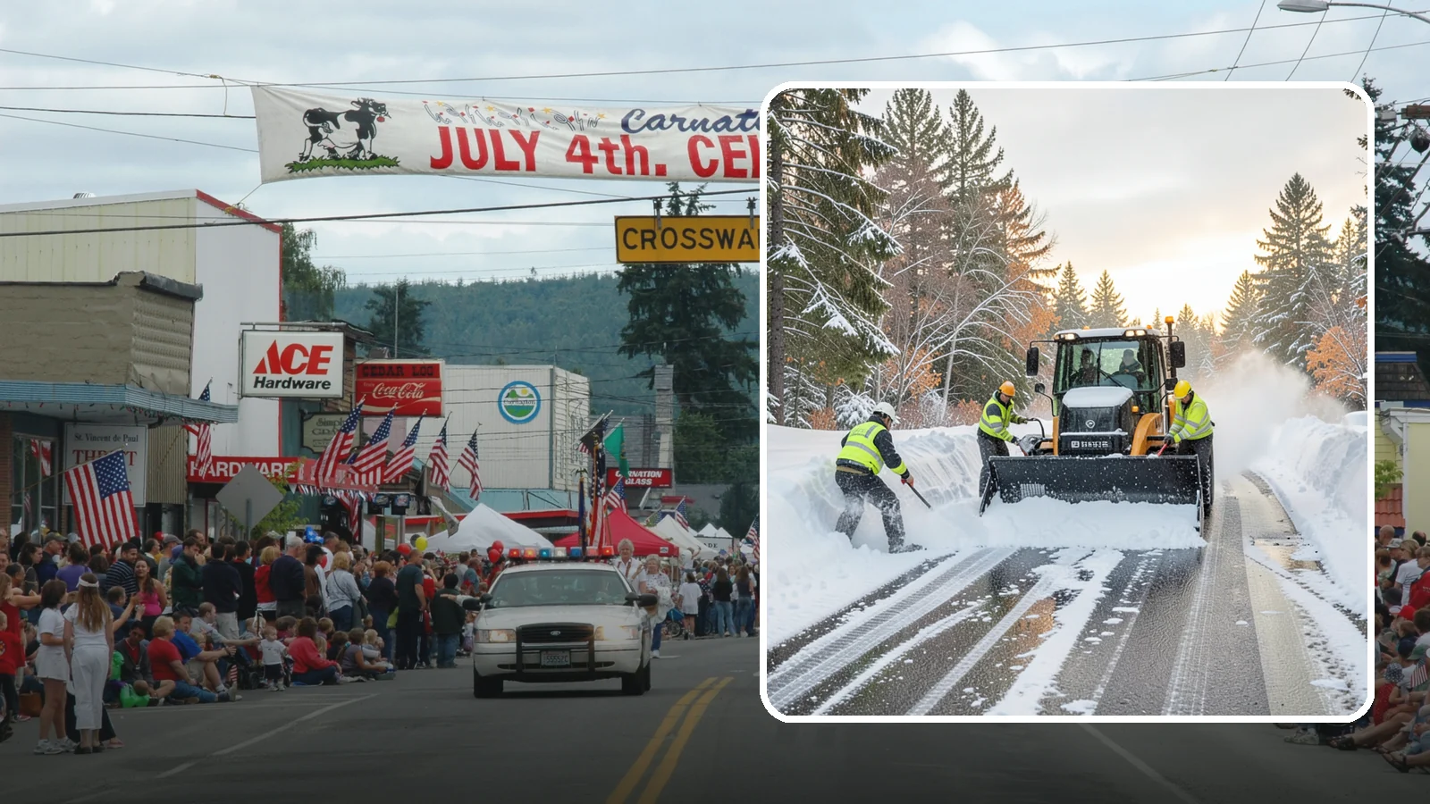 Wet Snow Removal in Carnation, King County, WA - We clear the heavy, water-laden snow typical of Western Washington before it compacts into stubborn ice.