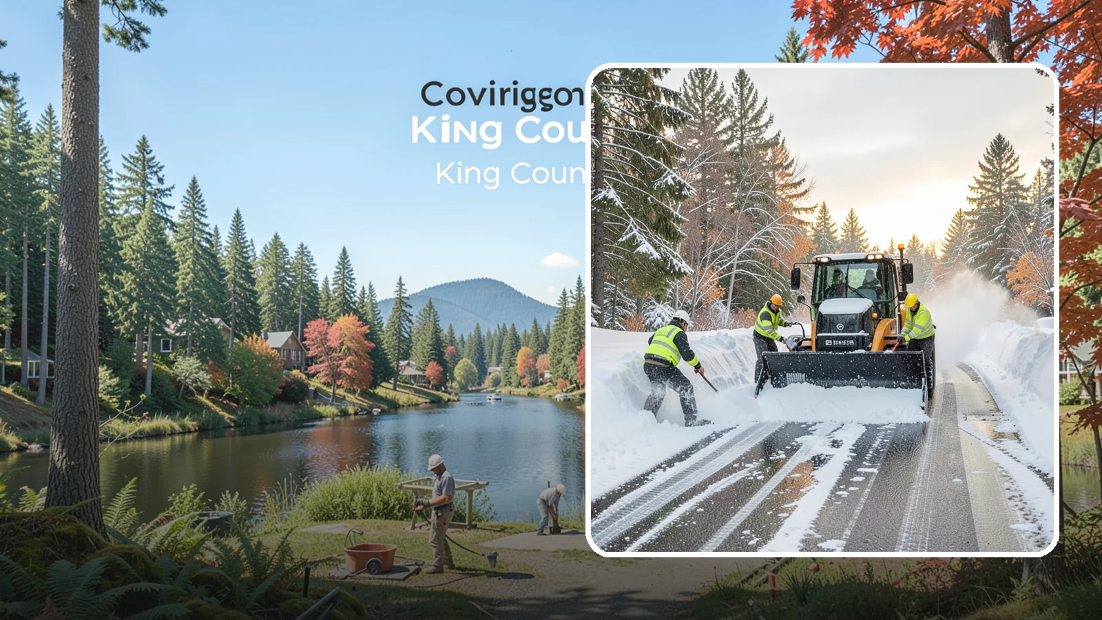 Wet Snow Removal in Covington, King County, WA - We clear the heavy, water-laden snow typical of Western Washington before it compacts into stubborn ice.