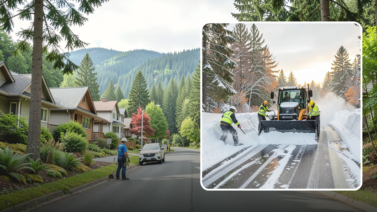 Wet Snow Removal in Darrington, Snohomish County, WA - We clear the heavy, water-laden snow typical of Western Washington before it compacts into stubborn ice.