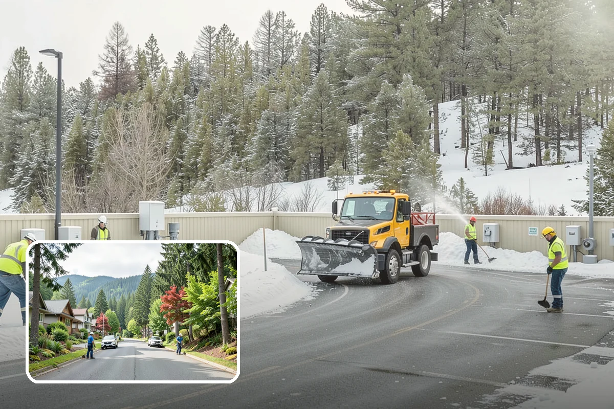 Wet Snow Removal in Darrington, Snohomish County, WA - Equipment tuned for the dense, water-heavy snow our region actually gets