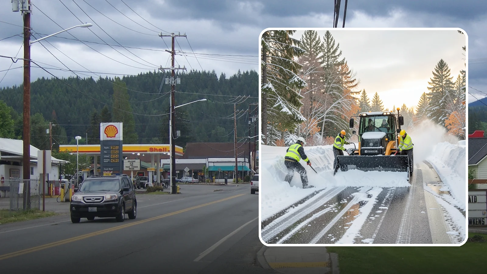 Wet Snow Removal in Granite Falls, Snohomish County, WA - We clear the heavy, water-laden snow typical of Western Washington before it compacts into stubborn ice.