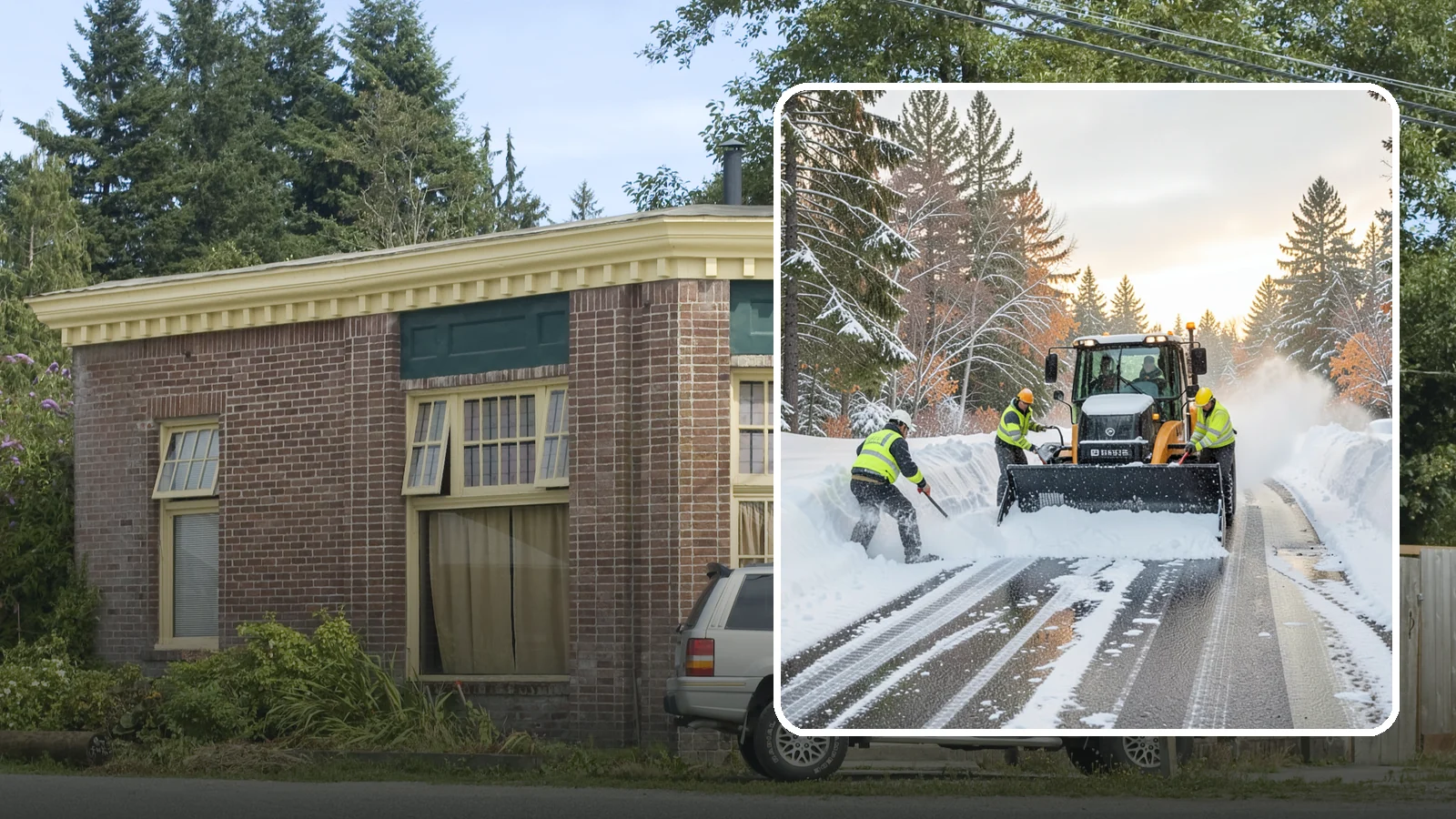 Wet Snow Removal in Hamilton, Skagit County, WA - We clear the heavy, water-laden snow typical of Western Washington before it compacts into stubborn ice.