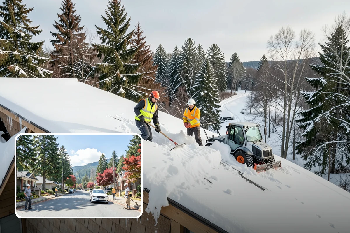 Wet Snow Removal in Hunts Point, King County, WA - Equipment tuned for the dense, water-heavy snow our region actually gets