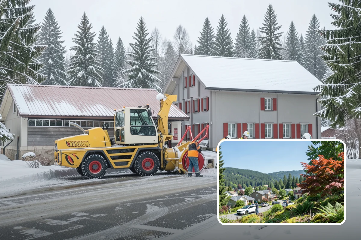Wet Snow Removal in Index, Snohomish County, WA - Equipment tuned for the dense, water-heavy snow our region actually gets