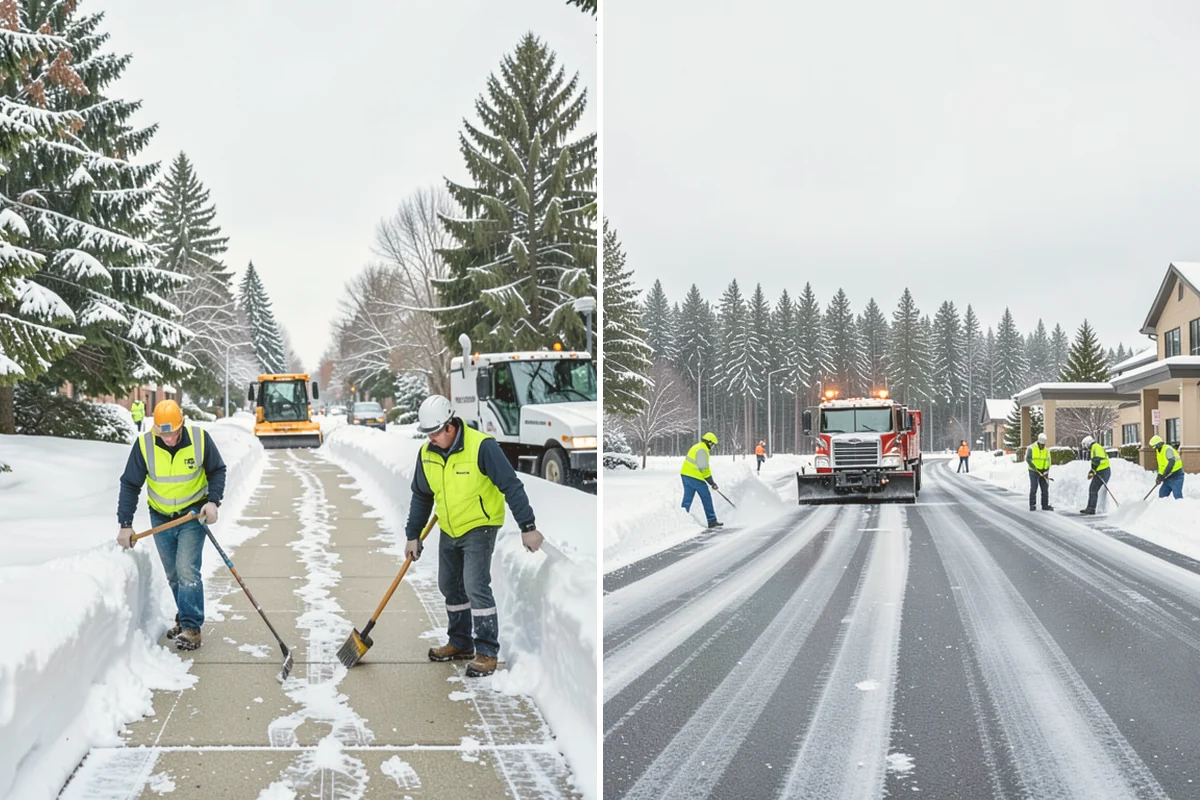 Wet Snow Removal in Kent, King County, WA - Assess snow moisture content and depth on arrival