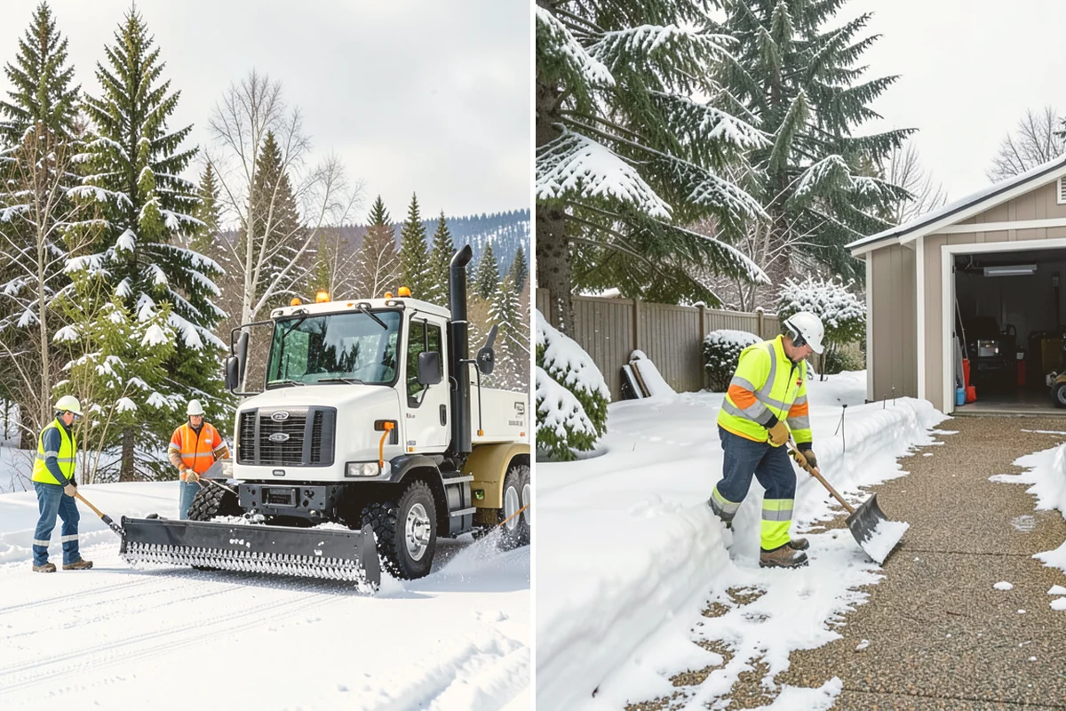 Wet Snow Removal in Langley, Island County, WA - Assess snow moisture content and depth on arrival