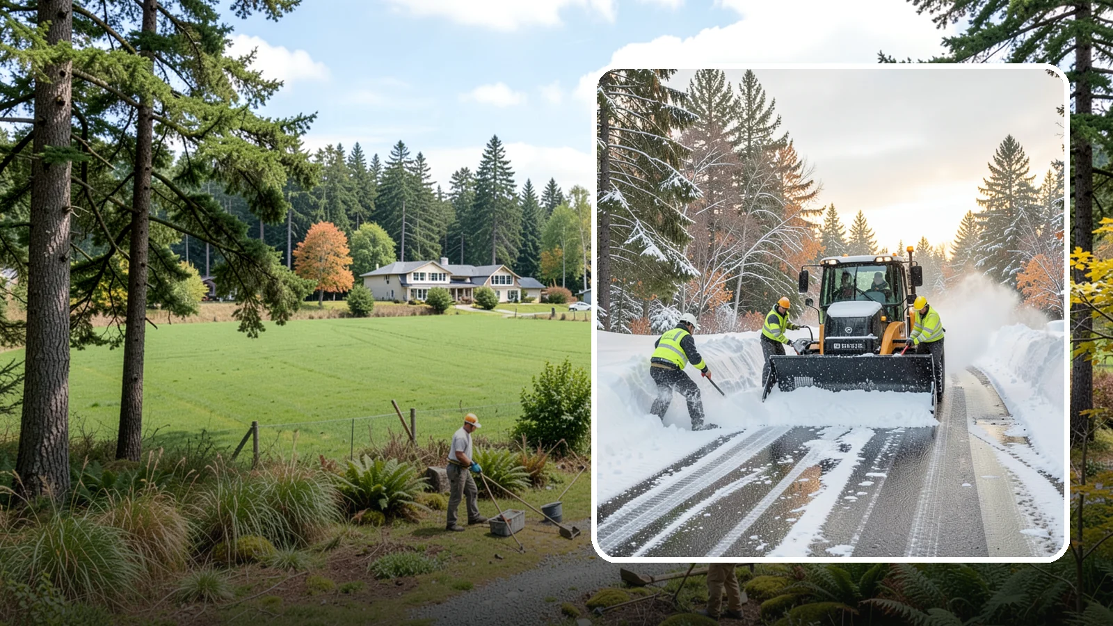 Wet Snow Removal in Lyman, Skagit County, WA - We clear the heavy, water-laden snow typical of Western Washington before it compacts into stubborn ice.