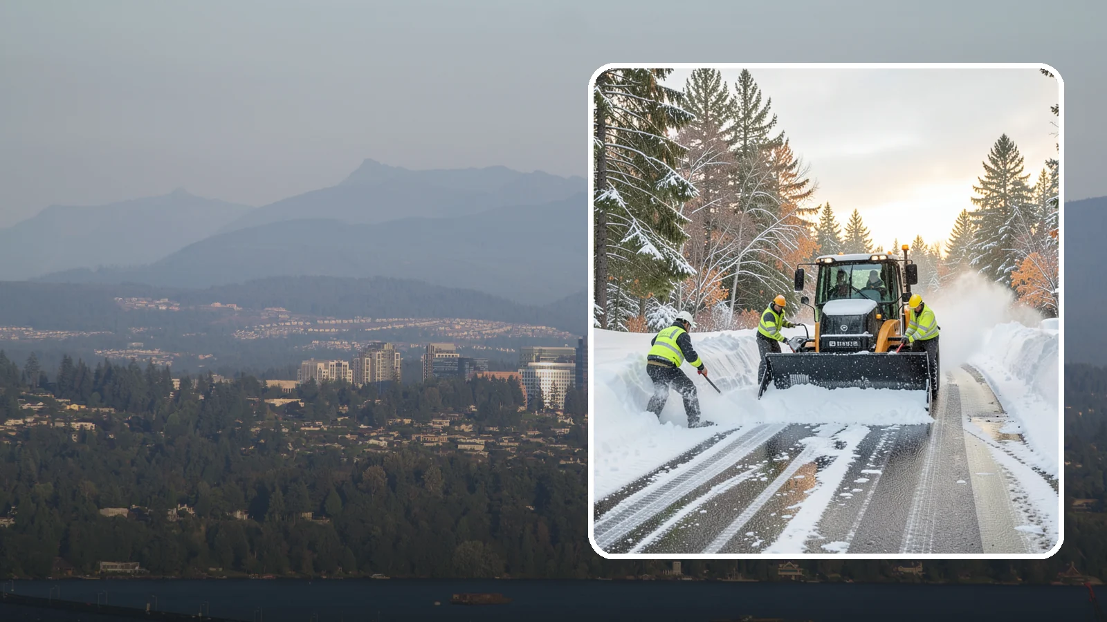 Wet Snow Removal in Medina, King County, WA - We clear the heavy, water-laden snow typical of Western Washington before it compacts into stubborn ice.