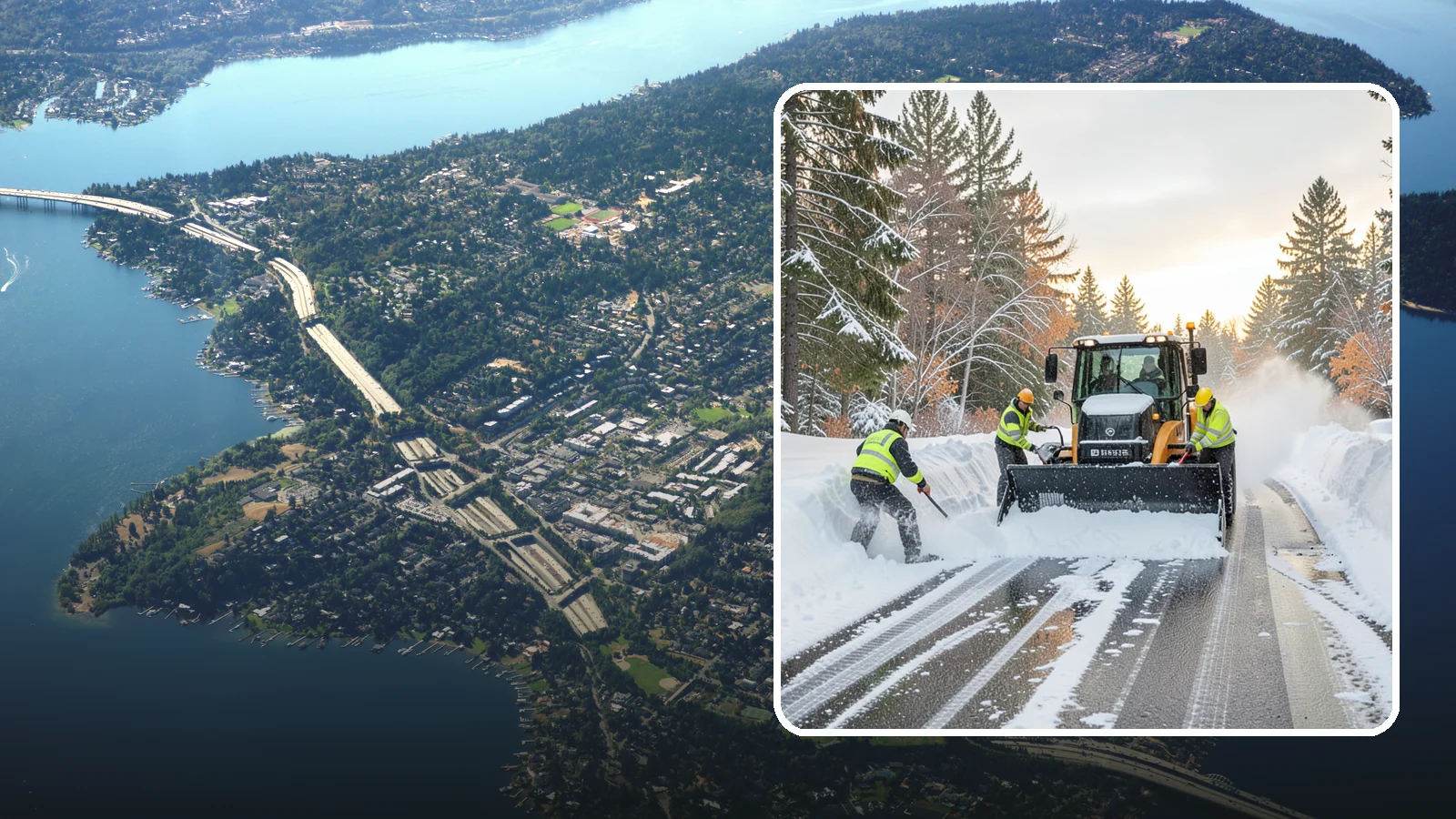 Wet Snow Removal in Mercer Island, King County, WA - We clear the heavy, water-laden snow typical of Western Washington before it compacts into stubborn ice.