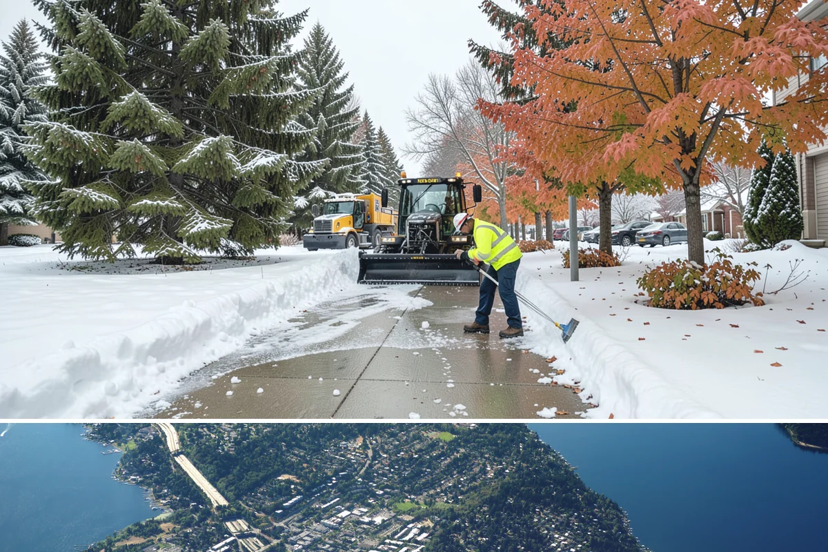 Wet Snow Removal in Mercer Island, King County, WA - Wet snow events are common from late November through February whenever lowland temperatures hover right around the freezing mark...