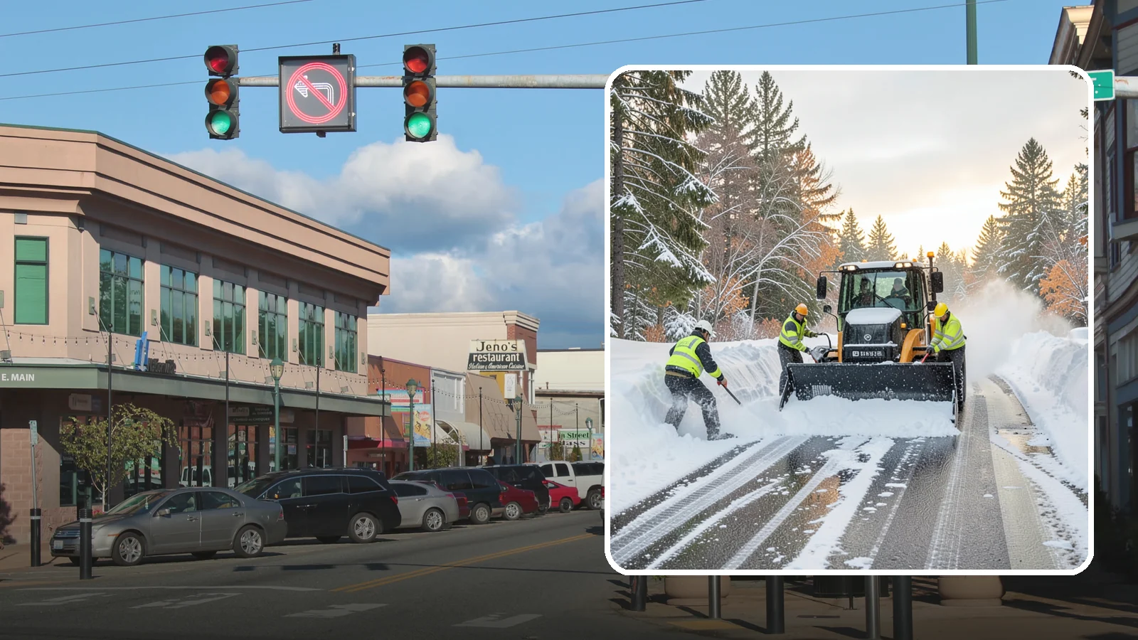 Wet Snow Removal in Monroe, Snohomish County, WA - We clear the heavy, water-laden snow typical of Western Washington before it compacts into stubborn ice.