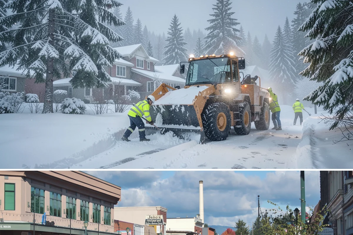 Wet Snow Removal in Monroe, Snohomish County, WA - Wet snow events are common from late November through February whenever lowland temperatures hover right around the freezing mark...
