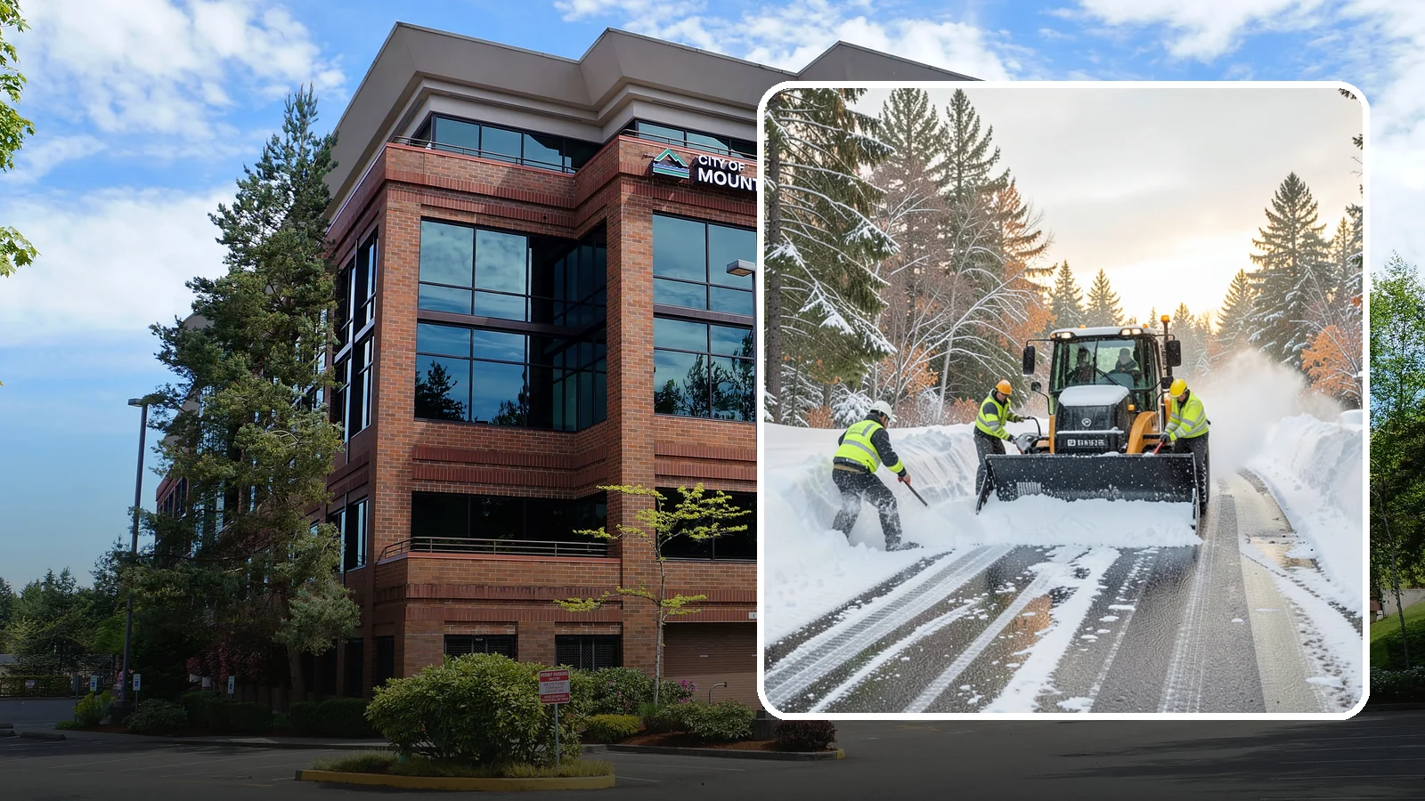 Wet Snow Removal in Mountlake Terrace, Snohomish County, WA - We clear the heavy, water-laden snow typical of Western Washington before it compacts into stubborn ice.