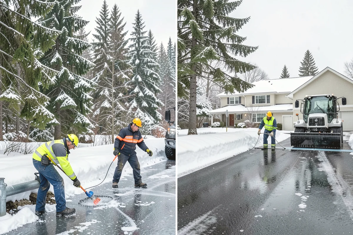 Wet Snow Removal in Mukilteo, Snohomish County, WA - Assess snow moisture content and depth on arrival