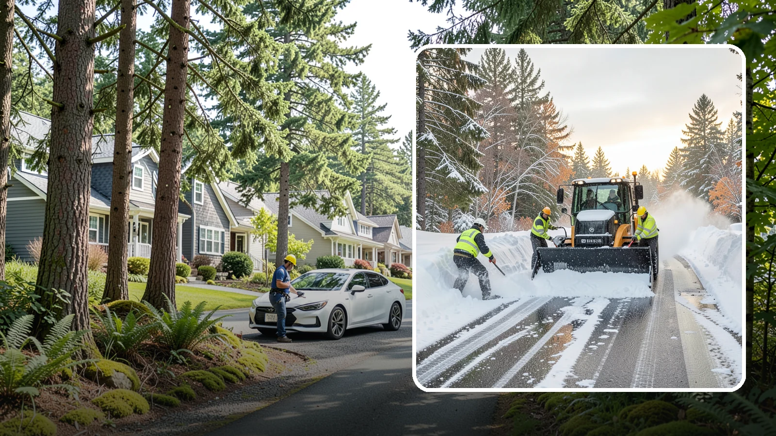 Wet Snow Removal in Normandy Park, King County, WA - We clear the heavy, water-laden snow typical of Western Washington before it compacts into stubborn ice.