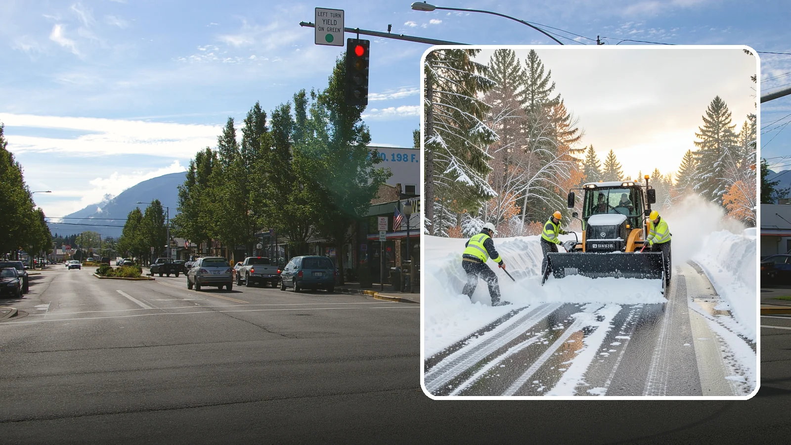 Wet Snow Removal in North Bend, King County, WA - We clear the heavy, water-laden snow typical of Western Washington before it compacts into stubborn ice.