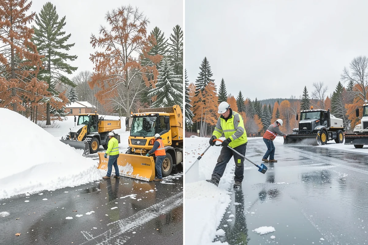 Wet Snow Removal in Oak Harbor, Island County, WA - Assess snow moisture content and depth on arrival