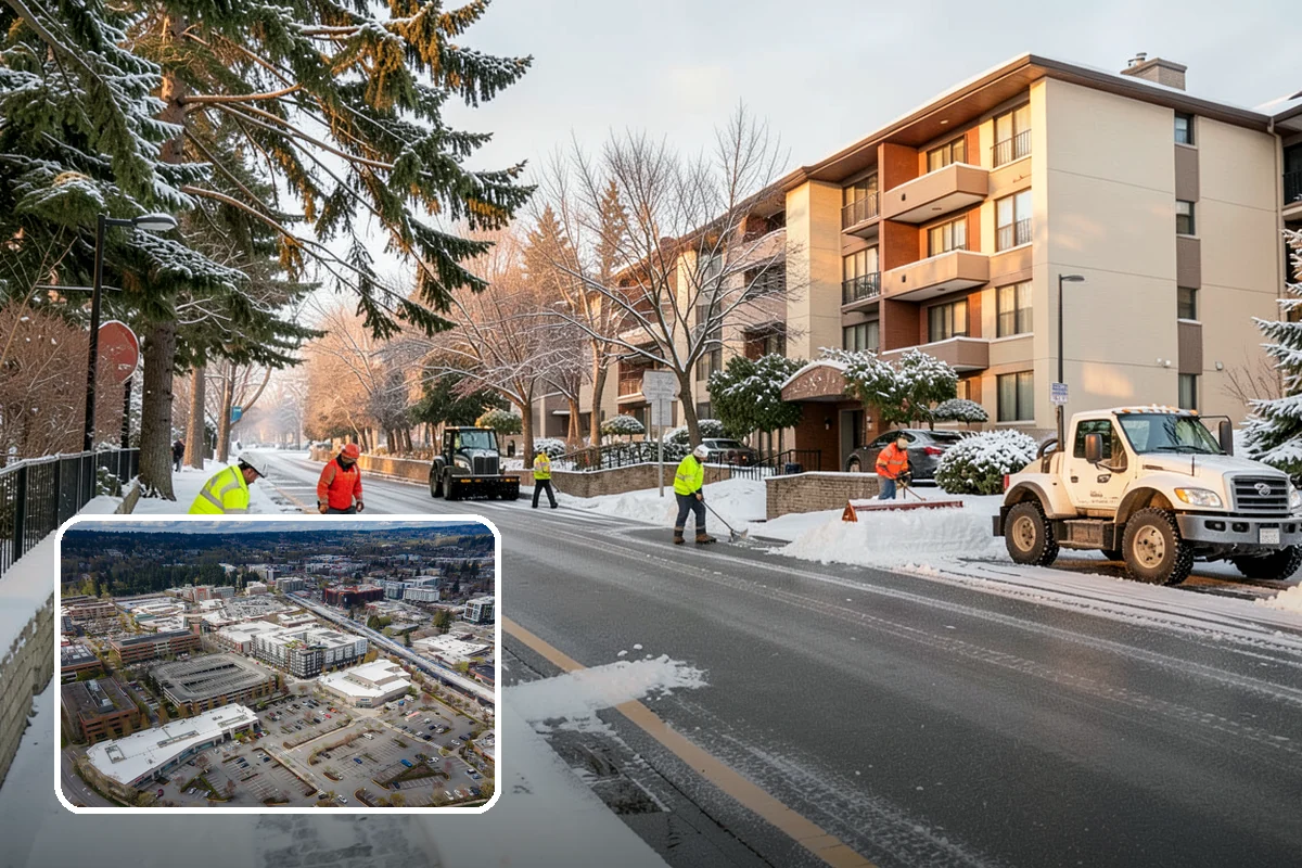 Wet Snow Removal in Redmond, King County, WA - Equipment tuned for the dense, water-heavy snow our region actually gets