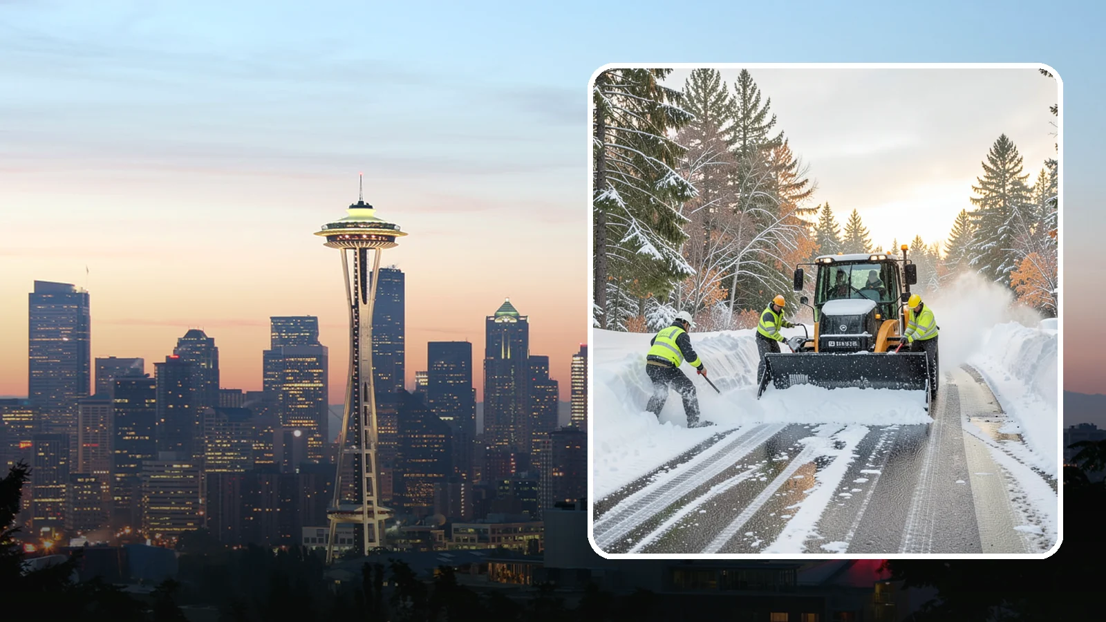 Wet Snow Removal in Seattle, King County, WA - We clear the heavy, water-laden snow typical of Western Washington before it compacts into stubborn ice.