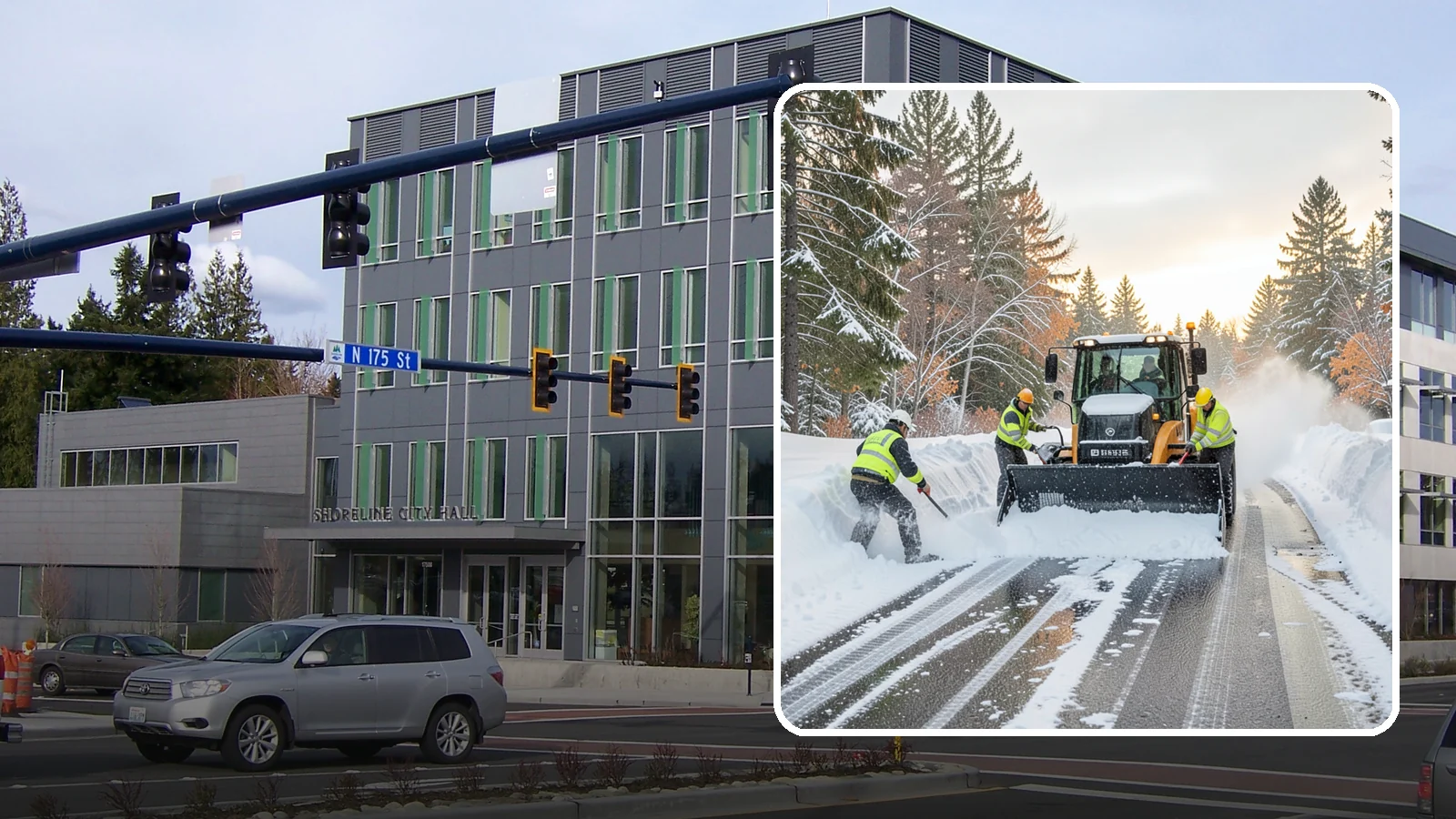 Wet Snow Removal in Shoreline, King County, WA - We clear the heavy, water-laden snow typical of Western Washington before it compacts into stubborn ice.