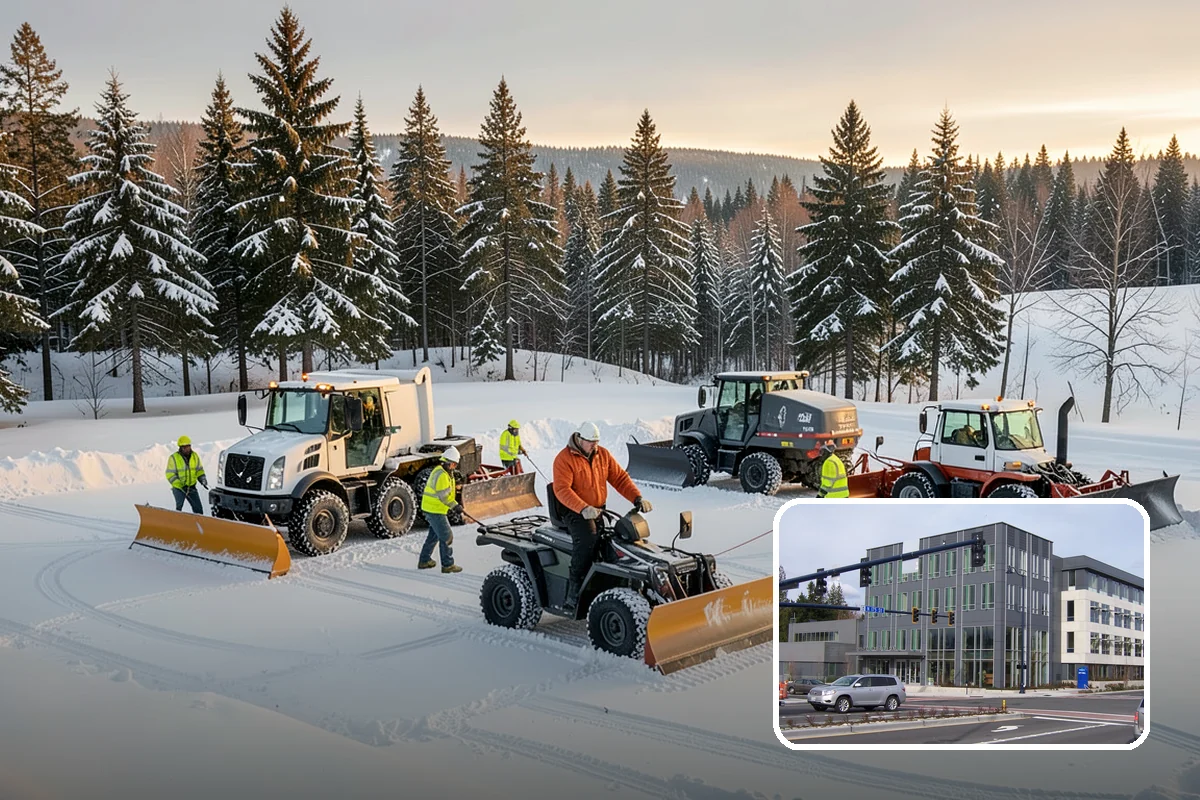 Wet Snow Removal in Shoreline, King County, WA - Equipment tuned for the dense, water-heavy snow our region actually gets