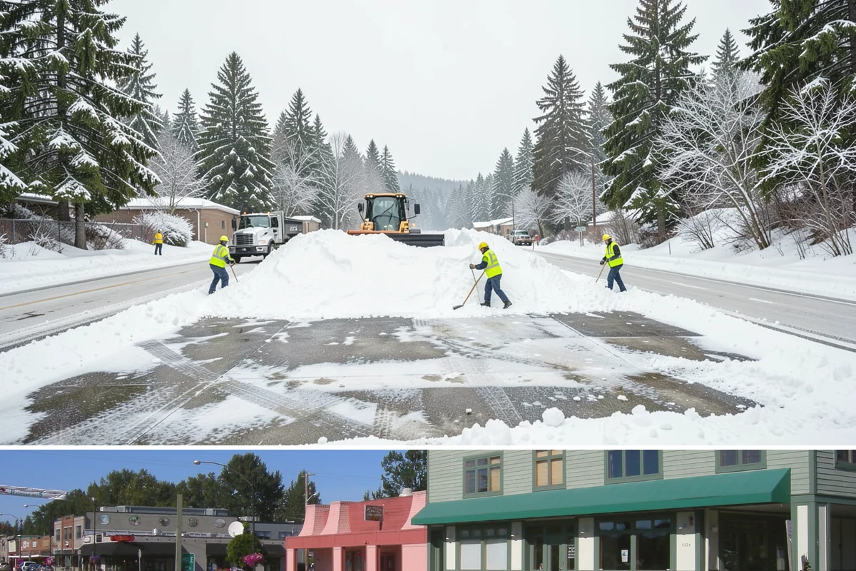Wet Snow Removal in Snoqualmie, King County, WA - Wet snow events are common from late November through February whenever lowland temperatures hover right around the freezing mark...