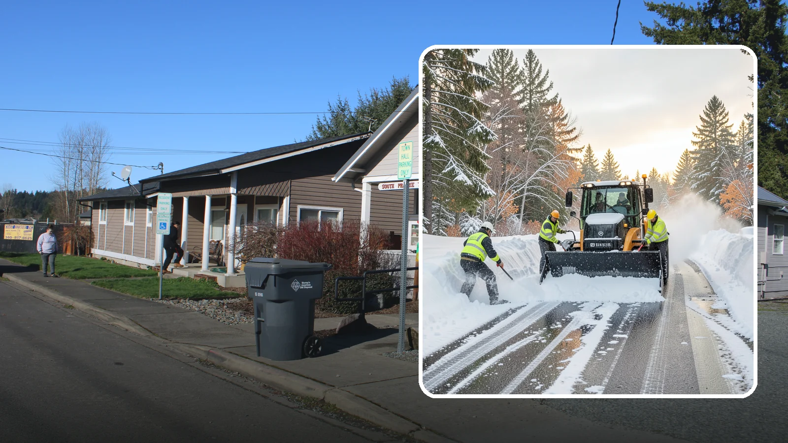 Wet Snow Removal in South Prairie, Pierce County, WA - We clear the heavy, water-laden snow typical of Western Washington before it compacts into stubborn ice.