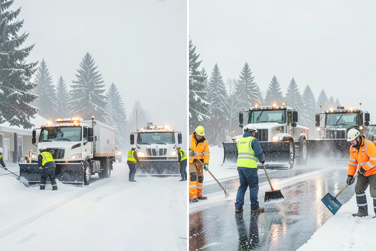 Wet Snow Removal in Stanwood, Snohomish County, WA - Assess snow moisture content and depth on arrival