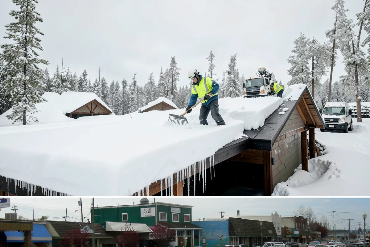 Wet Snow Removal in Stanwood, Snohomish County, WA - Wet snow events are common from late November through February whenever lowland temperatures hover right around the freezing mark...