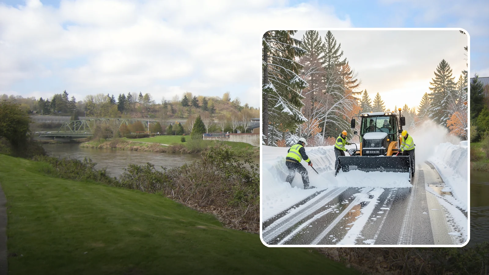 Wet Snow Removal in Tukwila, King County, WA - We clear the heavy, water-laden snow typical of Western Washington before it compacts into stubborn ice.