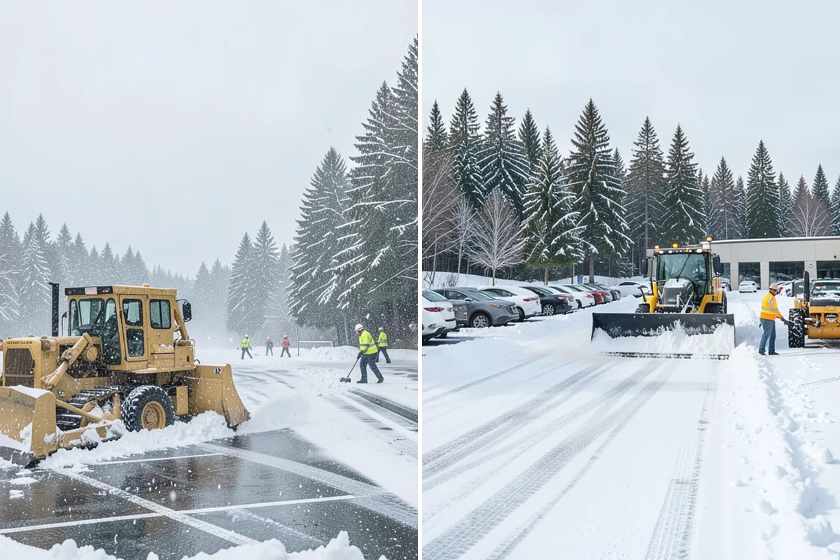 Wet Snow Removal in Wilkeson, Pierce County, WA - Assess snow moisture content and depth on arrival