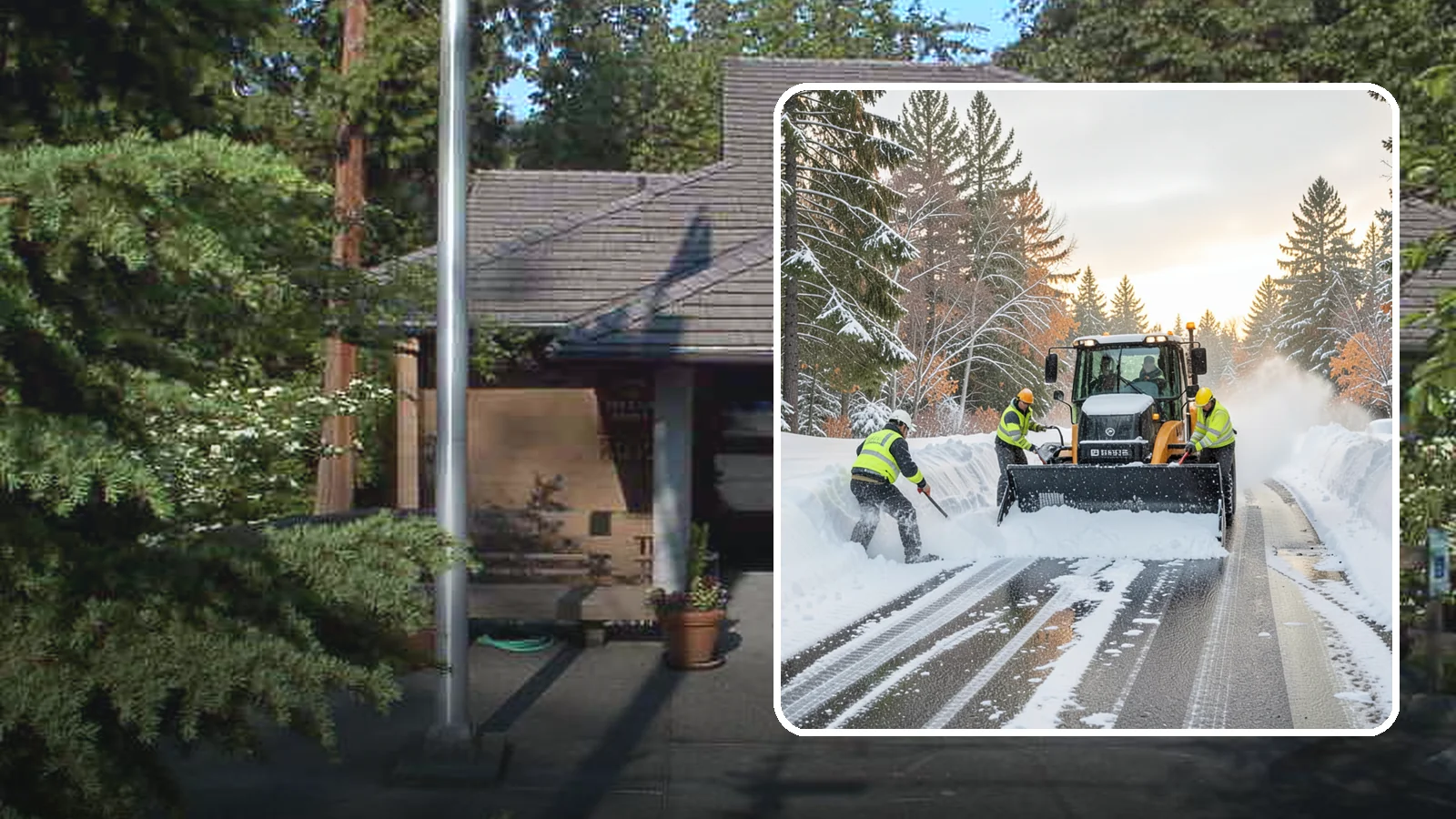 Wet Snow Removal in Yarrow Point, King County, WA - We clear the heavy, water-laden snow typical of Western Washington before it compacts into stubborn ice.