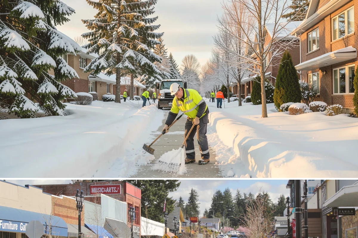 Wheelchair Access Clearing in Bothell, King County, WA - Wheelchair access clearing must be maintained all season, with fast response whenever any part of the route becomes impassable.