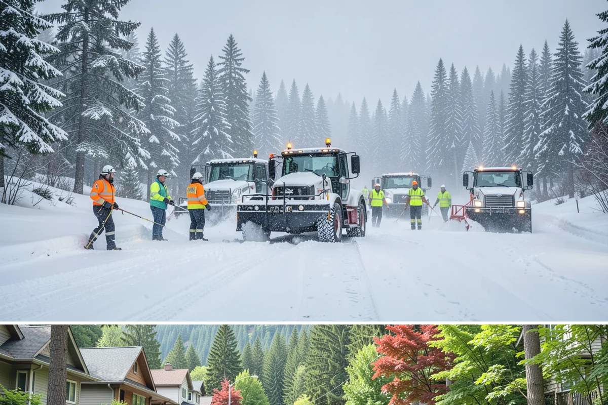 Wheelchair Access Clearing in Darrington, Snohomish County, WA - Wheelchair access clearing must be maintained all season, with fast response whenever any part of the route becomes impassable.