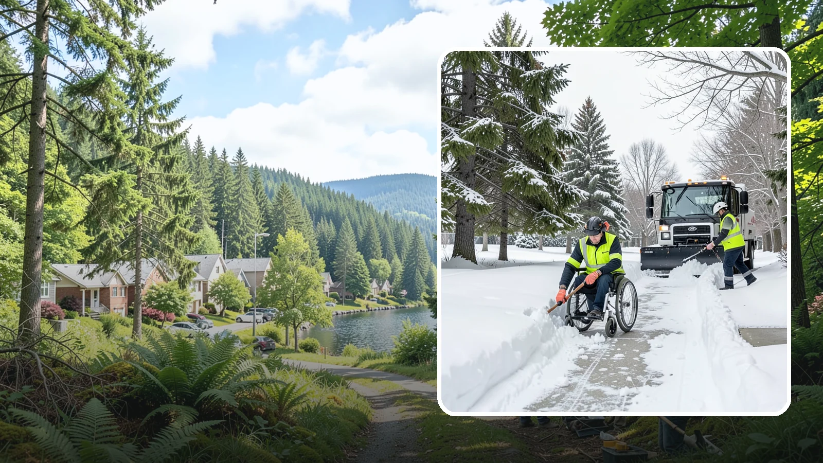Wheelchair Access Clearing in Lake Forest Park, King County, WA - We clear the complete wheelchair-accessible route so mobility-device users can move safely across the property.