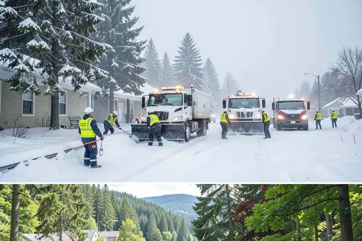 Wheelchair Access Clearing in Lake Forest Park, King County, WA - Wheelchair access clearing must be maintained all season, with fast response whenever any part of the route becomes impassable.