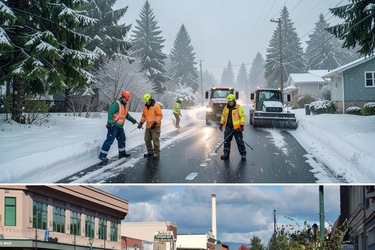 Wheelchair Access Clearing in Monroe, Snohomish County, WA - Wheelchair access clearing must be maintained all season, with fast response whenever any part of the route becomes impassable.