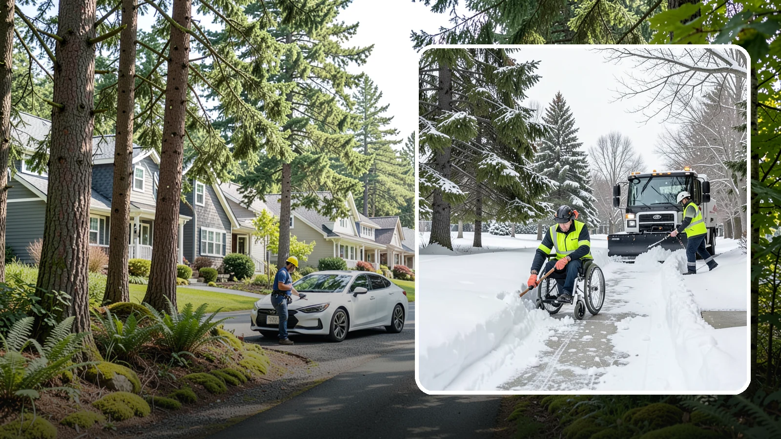 Wheelchair Access Clearing in Normandy Park, King County, WA - We clear the complete wheelchair-accessible route so mobility-device users can move safely across the property.