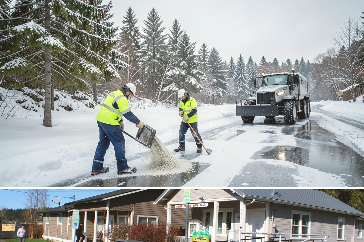 Wheelchair Access Clearing in South Prairie, Pierce County, WA - Wheelchair access clearing must be maintained all season, with fast response whenever any part of the route becomes impassable.