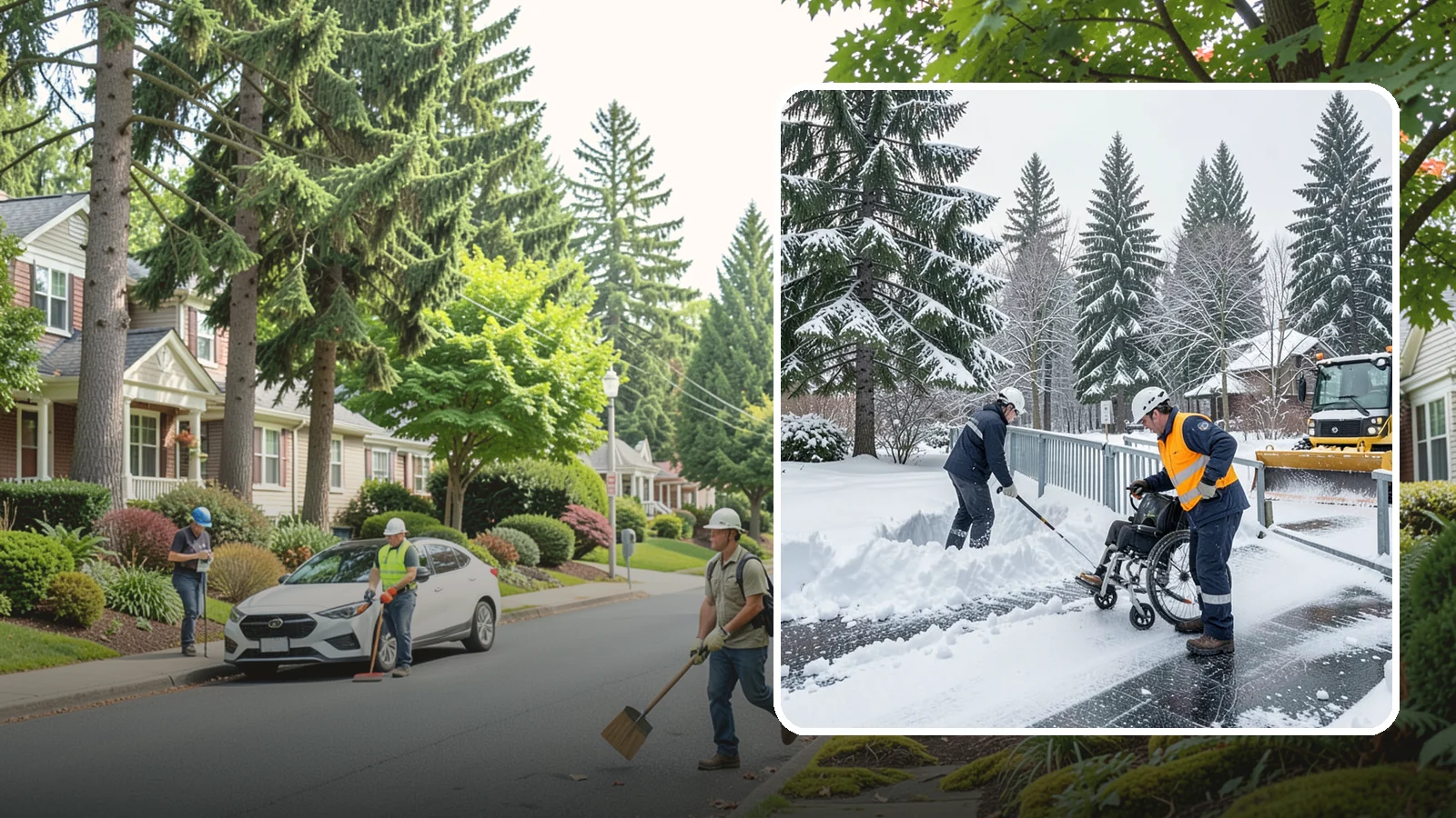 Wheelchair Ramp Snow Removal in Beaux Arts Village, King County, WA - We clear wheelchair ramps to full width and treat them for traction so they stay safely usable in Western Washington winters.
