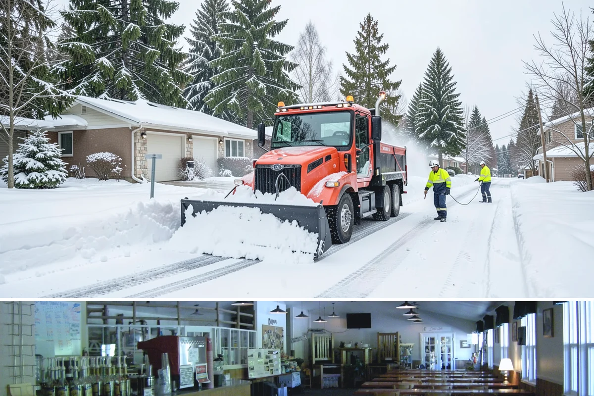 Wheelchair Ramp Snow Removal in Black Diamond, King County, WA - Serviced first after each snowfall through the winter months when shaded ramps ice quickly.