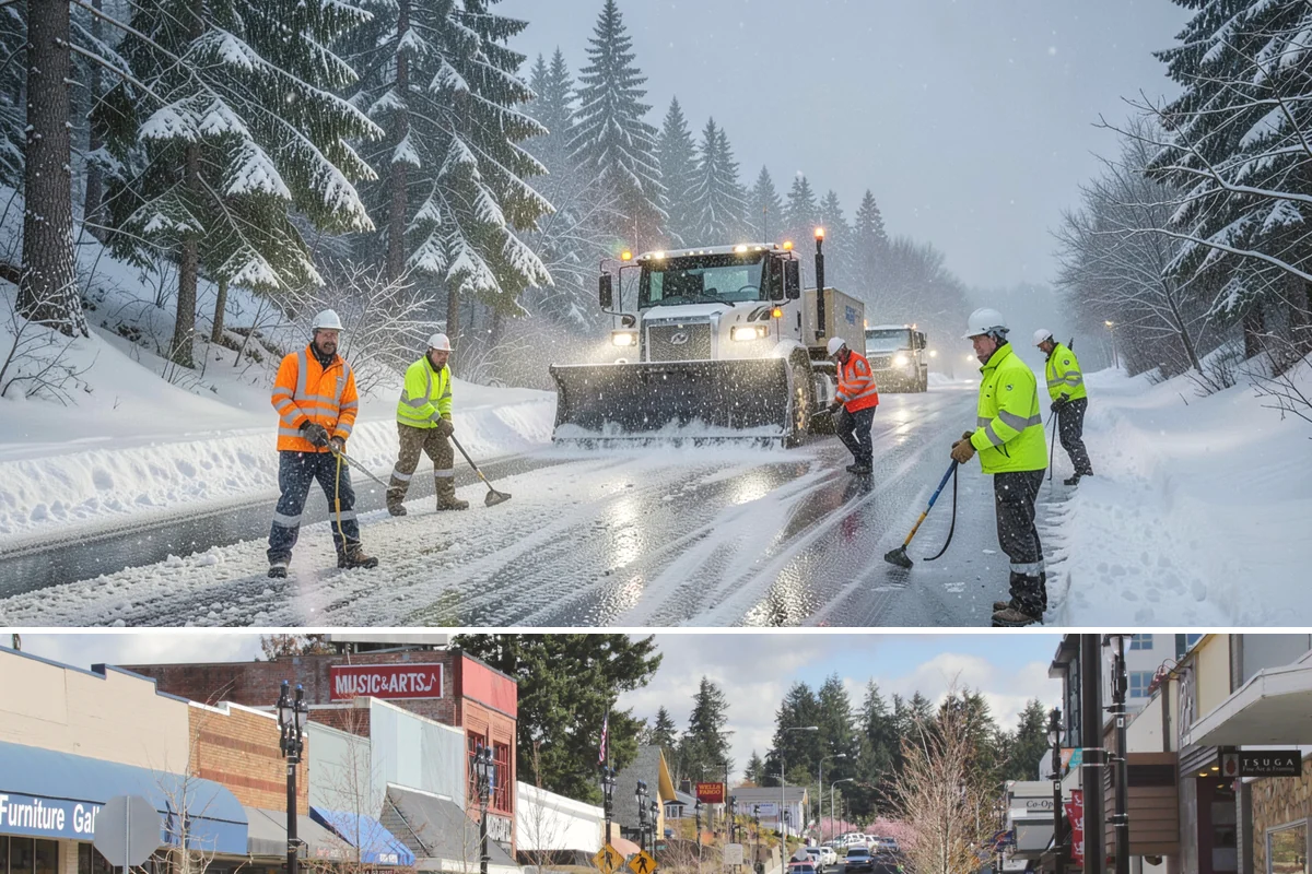 Wheelchair Ramp Snow Removal in Bothell, King County, WA - Serviced first after each snowfall through the winter months when shaded ramps ice quickly.