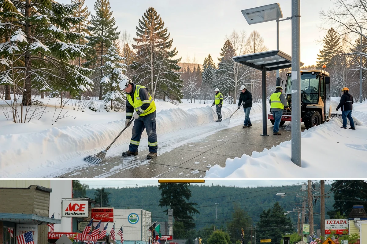 Wheelchair Ramp Snow Removal in Carnation, King County, WA - Serviced first after each snowfall through the winter months when shaded ramps ice quickly.