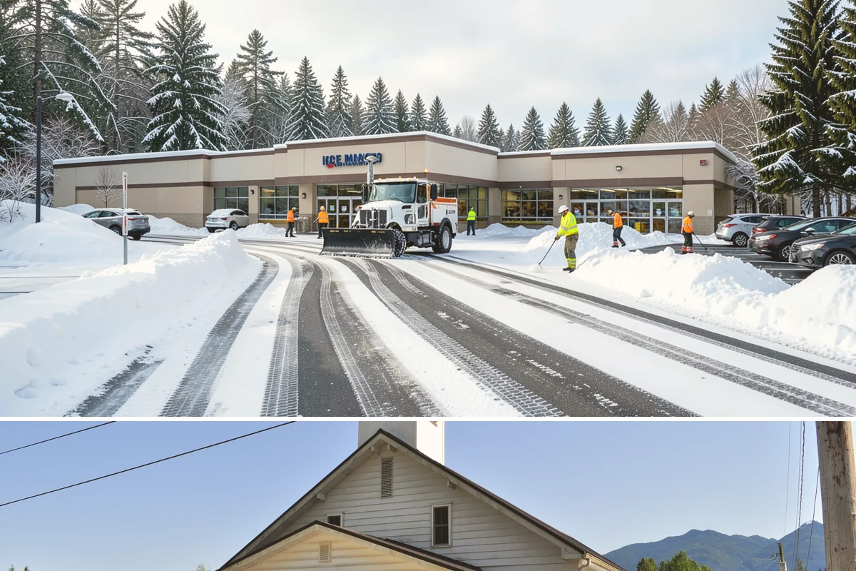 Wheelchair Ramp Snow Removal in Concrete, Skagit County, WA - Serviced first after each snowfall through the winter months when shaded ramps ice quickly.
