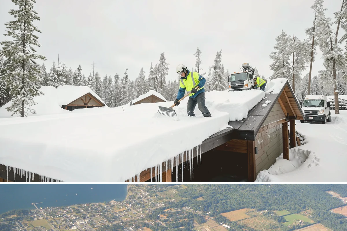 Wheelchair Ramp Snow Removal in Coupeville, Island County, WA - Serviced first after each snowfall through the winter months when shaded ramps ice quickly.