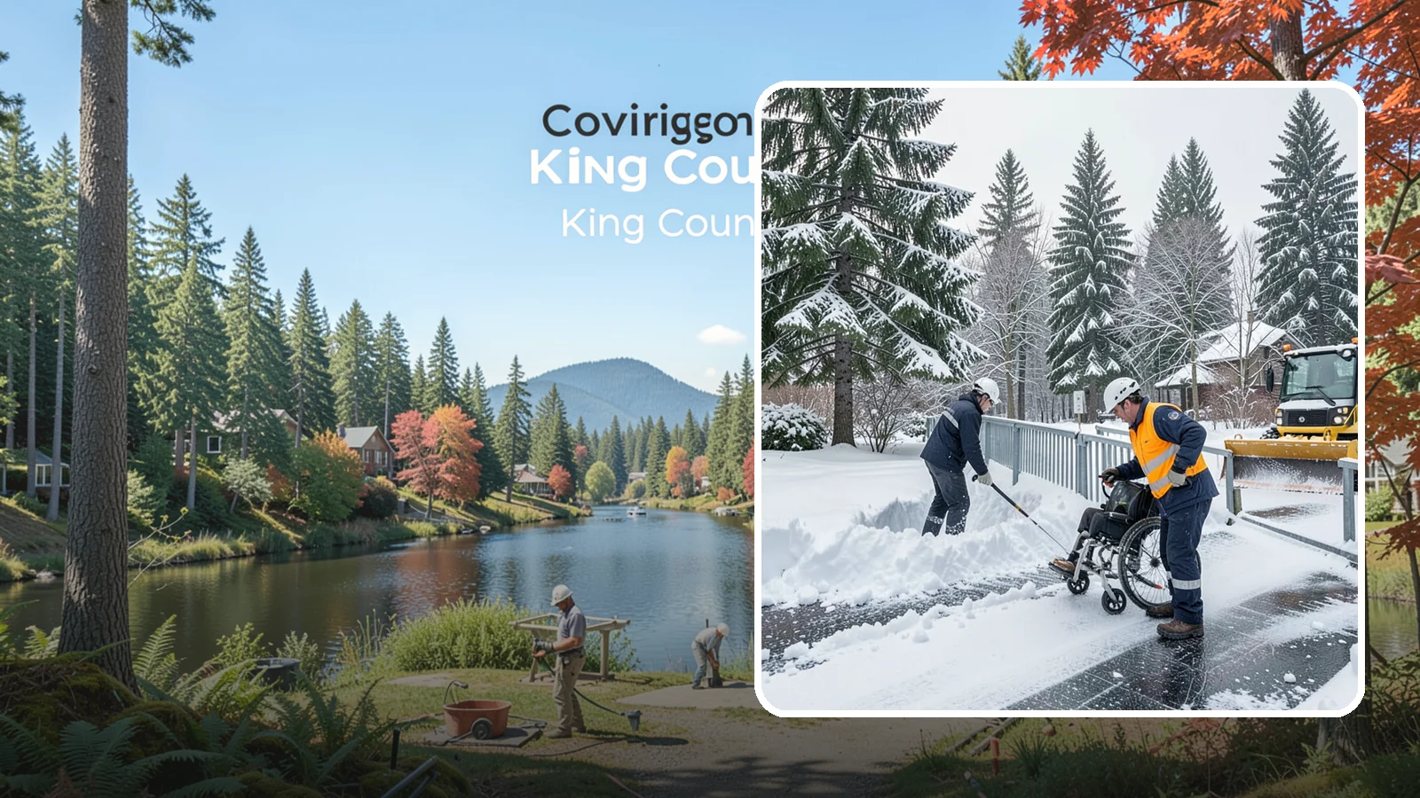 Wheelchair Ramp Snow Removal in Covington, King County, WA - We clear wheelchair ramps to full width and treat them for traction so they stay safely usable in Western Washington winters.
