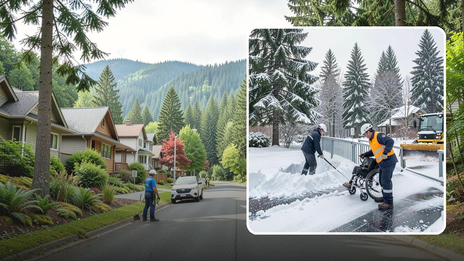 Wheelchair Ramp Snow Removal in Darrington, Snohomish County, WA - We clear wheelchair ramps to full width and treat them for traction so they stay safely usable in Western Washington winters.